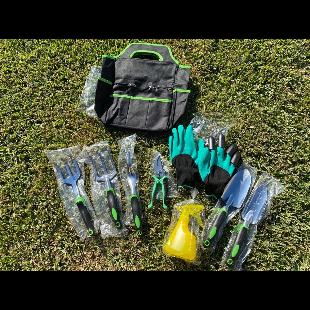 Yard tools with a bag